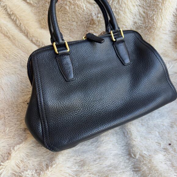 MCM Pebbled Leather Two-Way Handbag - Black - Picture 9 of 15